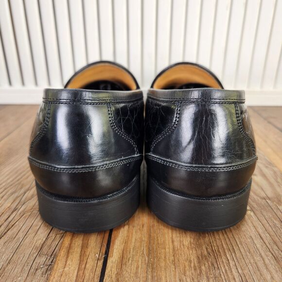 Johnston & Murphy Italy Tassel Loafers Mens Sz 11.5 M Black Croc Embossed Shoes main image 7